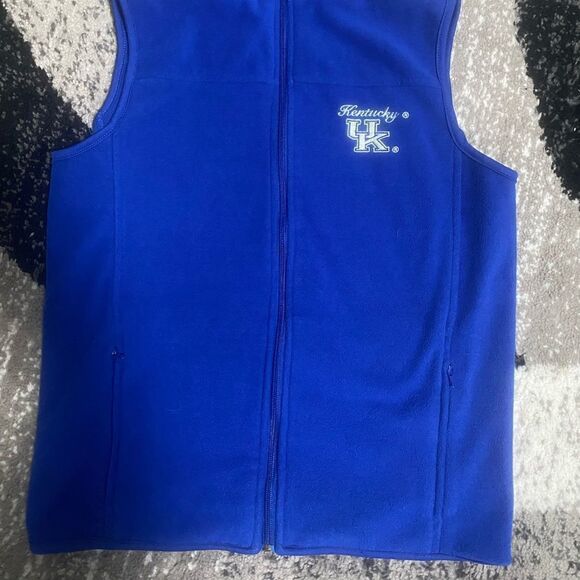 UNIVERSITY OF KENTUCKY Fleece VEST, Blue & White Women's S - Picture 5 of 5